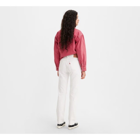 501® LEVI'S® ORIGINAL JEANS‎ In Destructed White Sz 31x30 NWT $128 - Picture 3 of 9